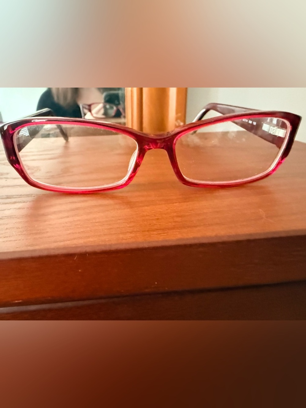 Fendi Pink/Red Rectangular Eye Glasses